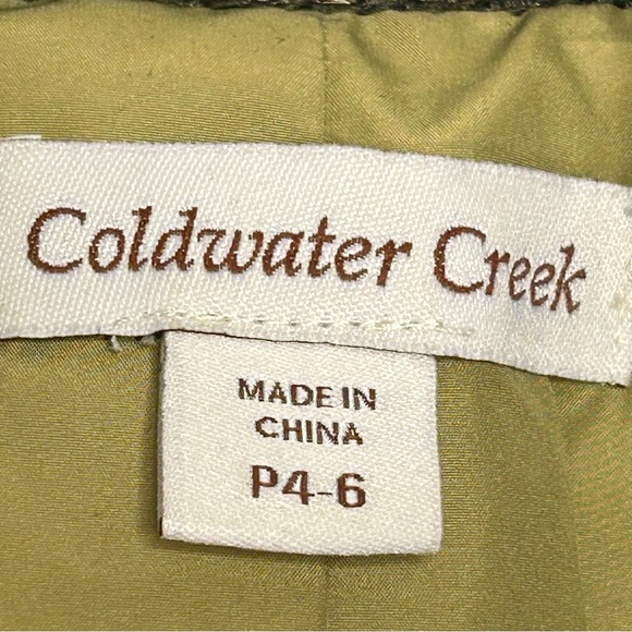 Coldwater Creek Green Tweed Lined 5-Button Long Sleeve Career Blazer Sz 4-6 - Picture 7 of 9